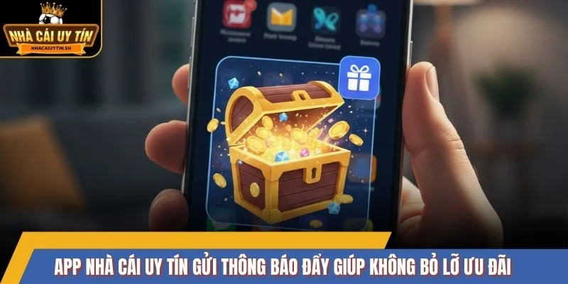 App nhà cái uy tín gửi thông báo đẩy giúp không bỏ lỡ ưu đãi